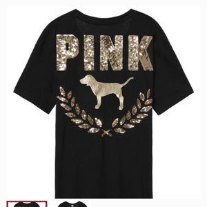 VS PINK BLACK TSHIRT SIZE XL